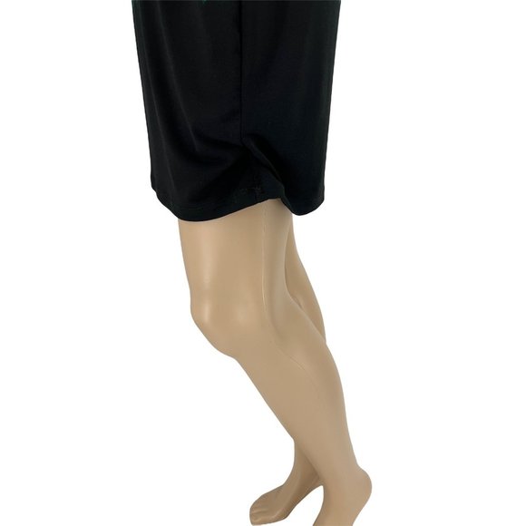 Jennifer Lopez sheath dress s short sleeve stretchy blue green geo - Picture 6 of 10